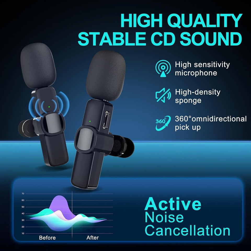 K8-K9 Type-c Wireless Lavalier Microphone
