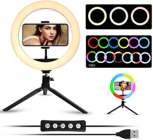 Led Ring Light With Phone Holder 33-36cm
