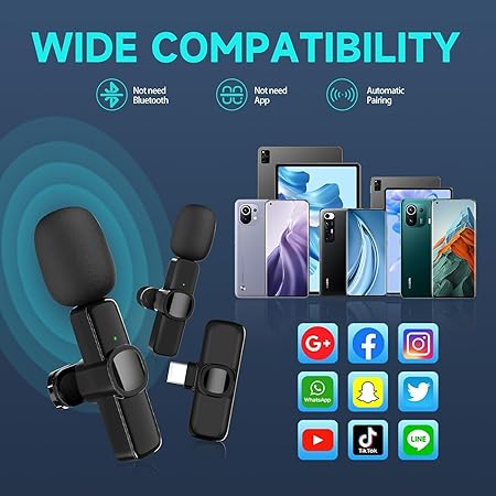 K8-K9 Type-c Wireless Lavalier Microphone